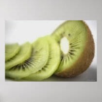 Close-up of kiwi slices poster