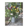 Close-up of multi-coloured roses postcards
