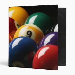 Close Up of Pool Balls 3 Ring Binders