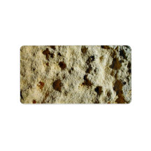 Close-up of Weathered limestone texture Address Label
