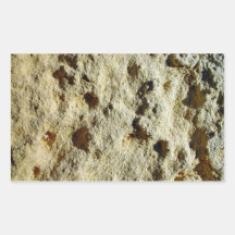 Close-up of Weathered limestone texture Rectangle Sticker