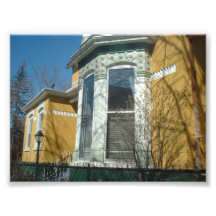 Close Up of Yellow House on Virginia St in Buffalo Photographic Print