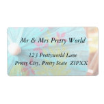 Close Up - Paper Parasol Personalized Shipping Labels
