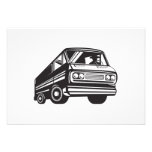 Closed Delivery Van Retro Personalized Announcements