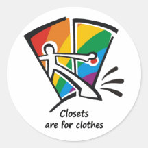 Closets are for Clothes Sticker