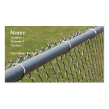 closeup detail of a metal chain link fence business card templates