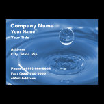 Closeup of Blue Water Drop Business Card