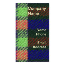 Closeup of  fabric in red, green and blue business card templates