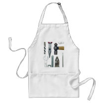 Closeup of work tools apron