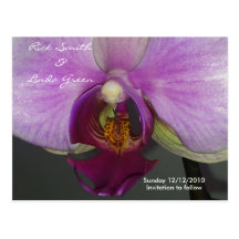 Closeup Orchid Save the Date Postcard