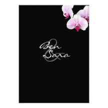 Closeup Orchid Wedding Invitation