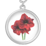 Closoeup of Red Amaryllis Custom Jewelry
