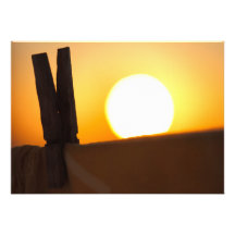 Clothes peg at sunrise personalized announcement