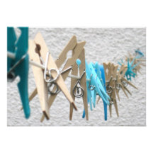 Clothes Pegs on a Washing Line Invitation