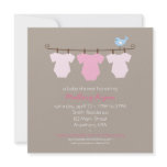 Clothesline Baby Shower Invitation