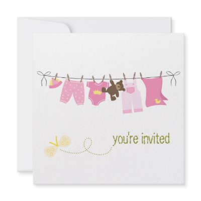 Clothesline Baby Shower Invitations by noteworthy