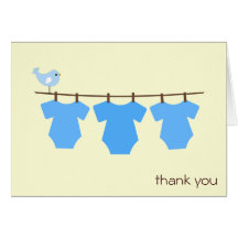 Clothesline Thank You Cards