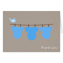 Clothesline Thank You Cards