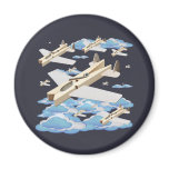 Clothespin Airplanes Magnets