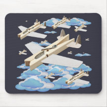 Clothespin Airplanes Mouse Pads