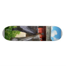 Clothing Hanging on Line Closeup Skateboard