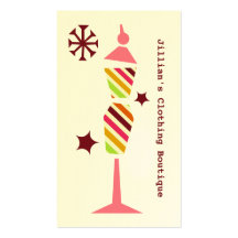 Clothing Store Boutique - Striped Mannequin Business Cards