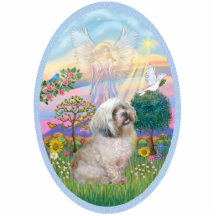 Cloud Angel and Lhasa Apso (L) Photo Cutout