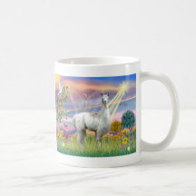Cloud Angel and Llama Coffee Mugs