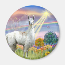 Cloud Angel and Llama Magnet