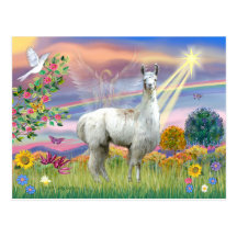 Cloud Angel and Llama Postcards
