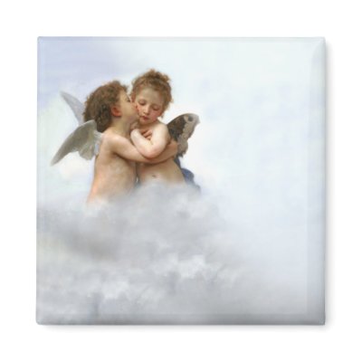 Cloud Angels Refrigerator Magnets by franticattic
