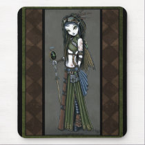 "Cloud Burst" Steampunk Aviatrix Fairy Mousepad mousepads