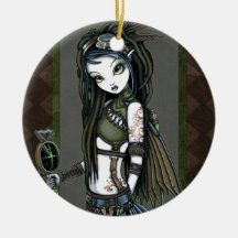 "Cloud Burst" Steampunk Aviatrix Fairy Ornaments