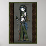 "Cloud Burst" Steampunk Aviatrix Fairy Poster