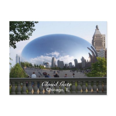 Cloud Gate Postcard by jasminesphotography