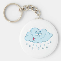 Cloud Raining Mascot Cartoon Character Key Chains