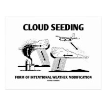 Cloud Seeding Intentional Weather Modification Postcards