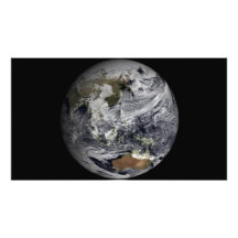 Cloud simulation of the full Earth Photographic Print