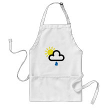 Cloud Sun Rain Symbol Aprons