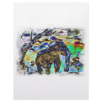 Clouded-Colour- Elephant Custom Letterhead