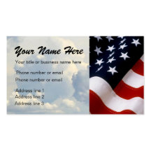 CLOUDS AND FLAG BUSINESS CARD TEMPLATE