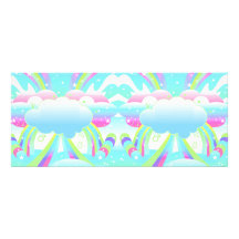 clouds and rainbow sky II Custom Invitation