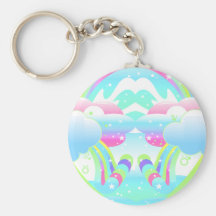 clouds and rainbow sky II Keychain