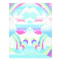 clouds and rainbow sky II Personalized Letterhead