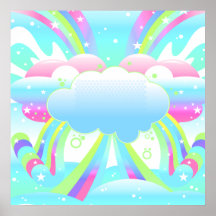 clouds and rainbow sky II Poster