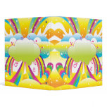 clouds and rainbow sky notebook binders