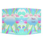 clouds and rainbow sky pastel notebook vinyl binders
