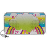 clouds and rainbows sky funky abstract iPod speaker