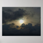 Clouds and Setting Sun Print