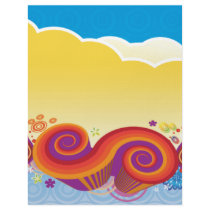 clouds and swirls customized letterhead